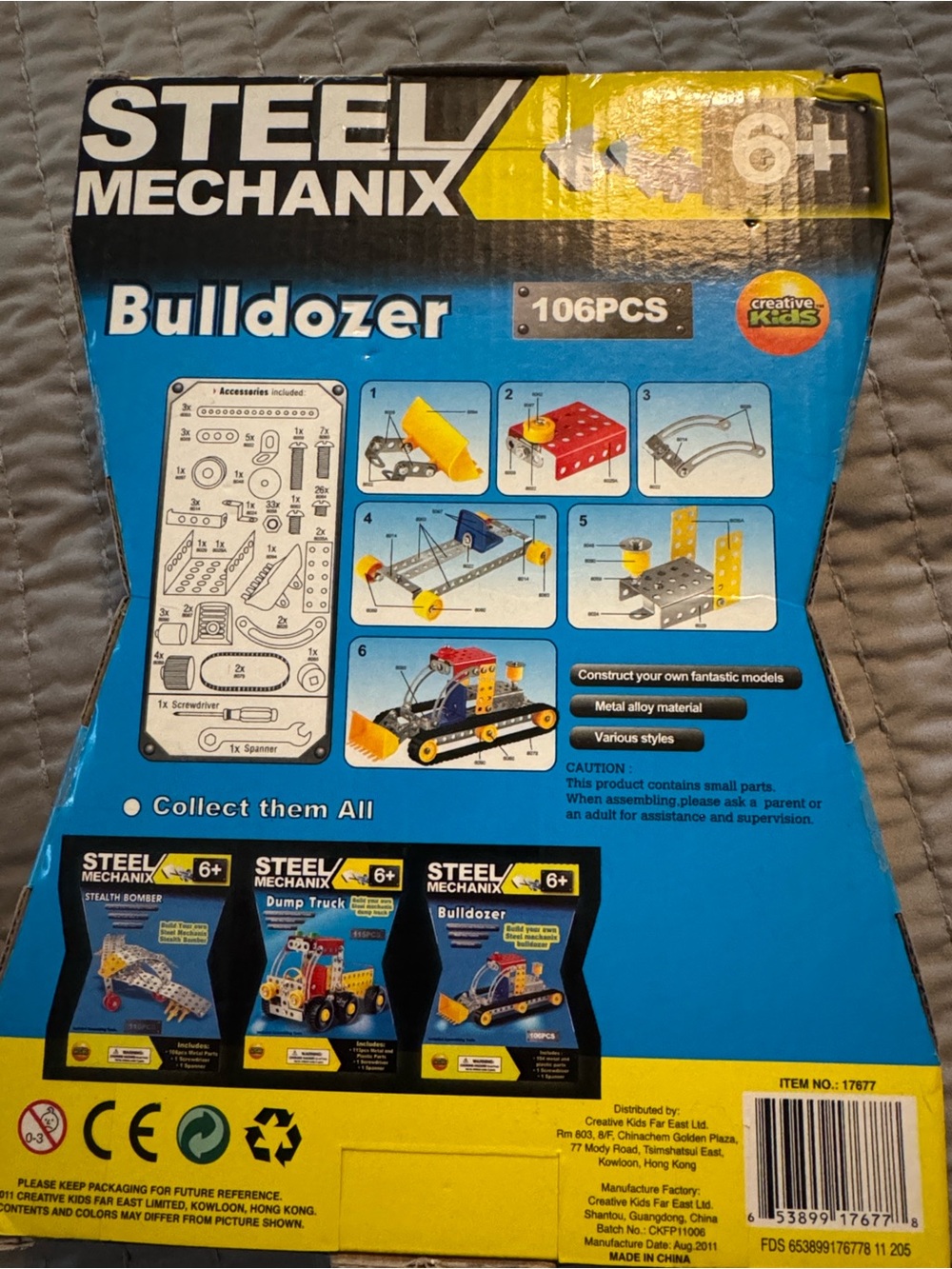 Bulldozer Construction Kit 106 Pieces 6+ - Picture 2 of 2